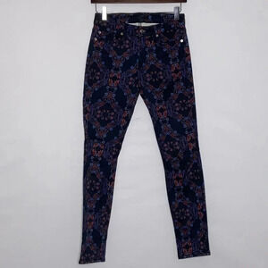 7 For All Mankind Floral Kaleidoscope Skinny Jeans